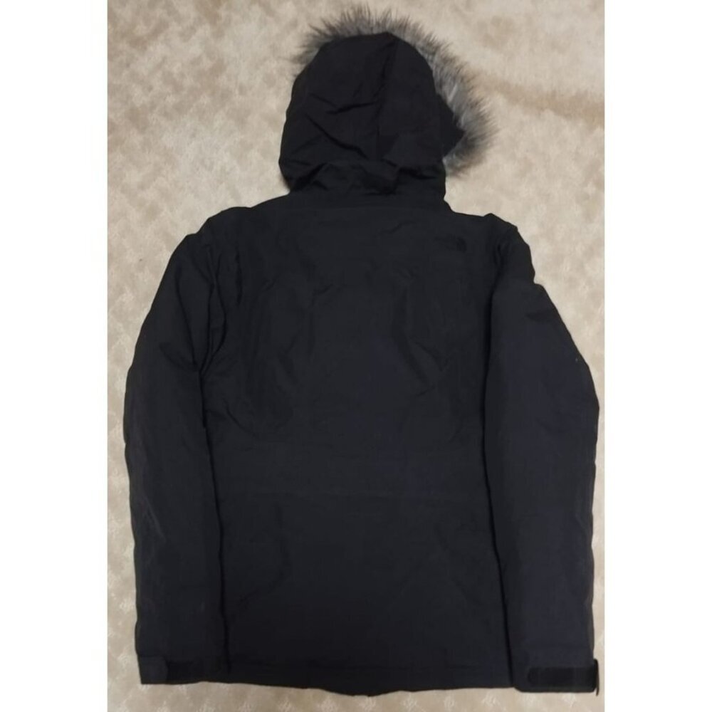 The North Face Parka Womens Medium HyVent Black Goose Down Faux Fur Hood Coat - Picture 2 of 8